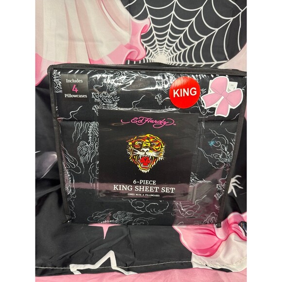 Ed Hardy King Sheet Set, 6 pieces - Picture 1 of 6